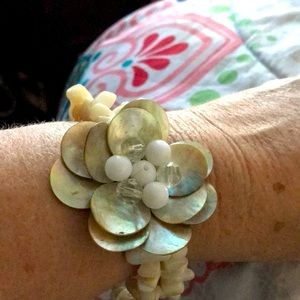 Bracelet Nice for Beach Attire or Night out Coral style Bracelet stretch
